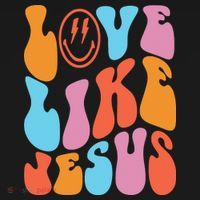 Love Like Jesus Smiley Face Aesthetic Funny Christian Women's T-Shirt thumb 6