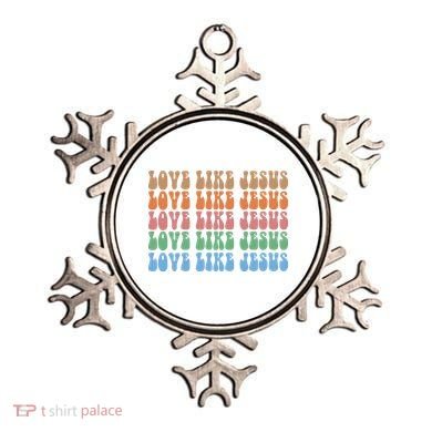 Love Like Jesus Colorful Retro Christianity Ornament