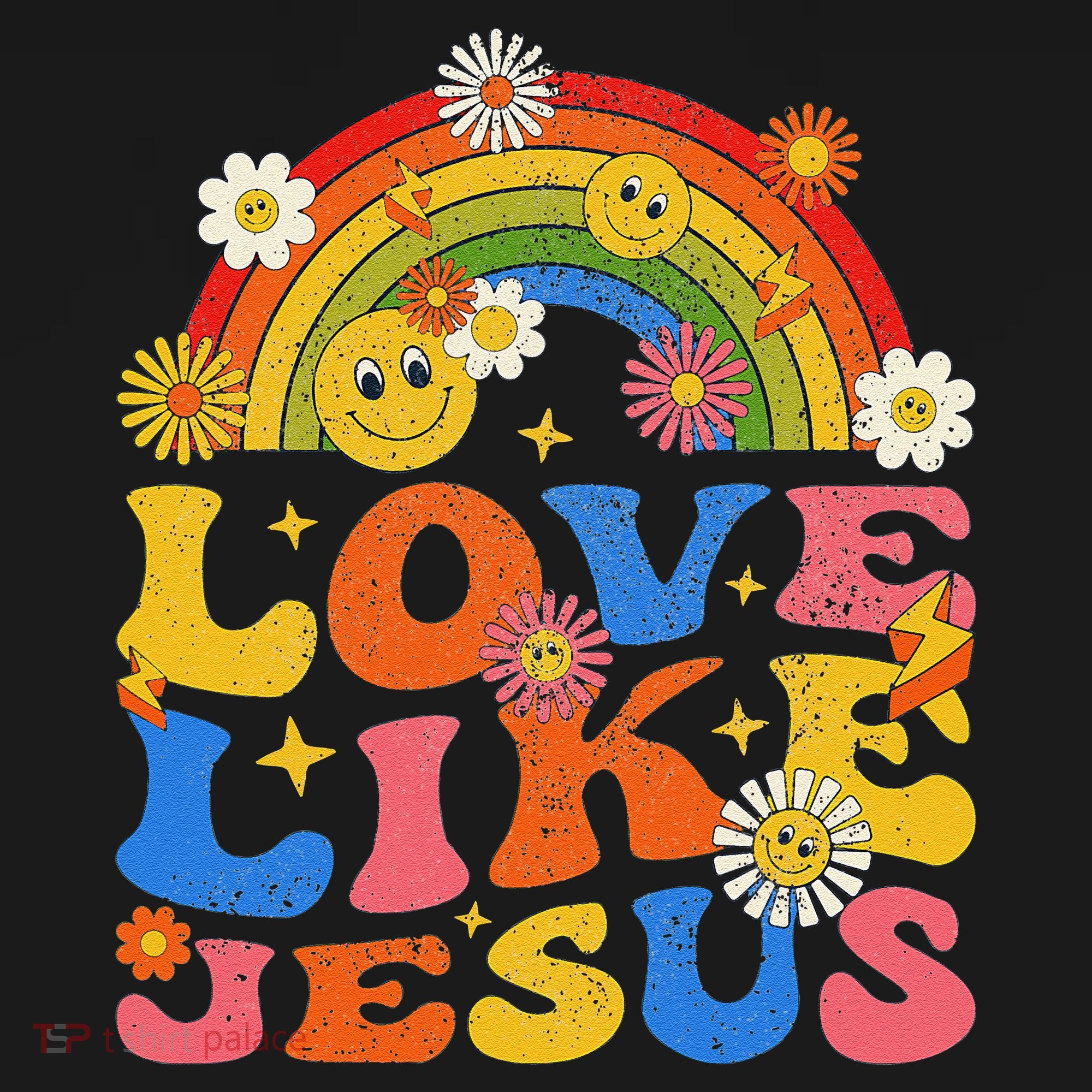 Love Like Jesus Positive Catholic Preppy Retro Christian Hoodie