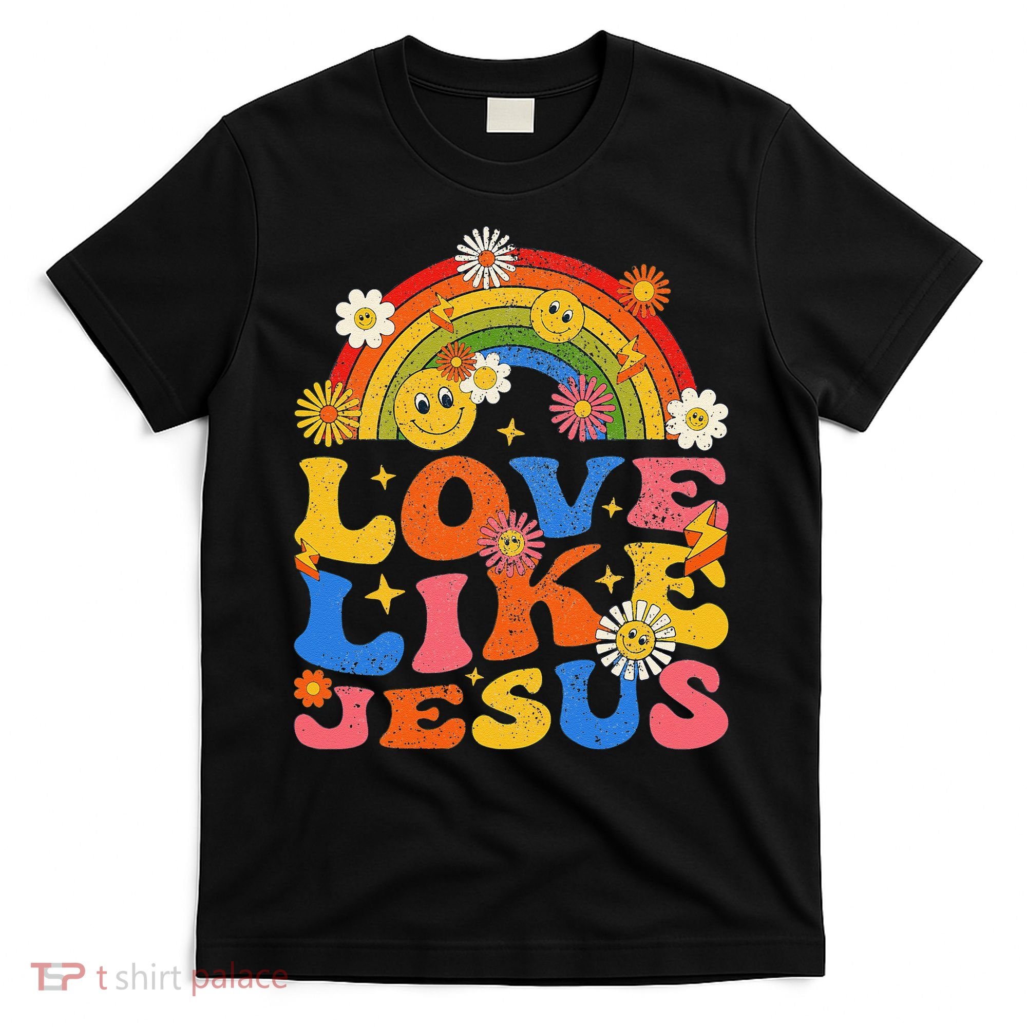 Love Like Jesus Positive Catholic Preppy Retro Christian T-Shirt