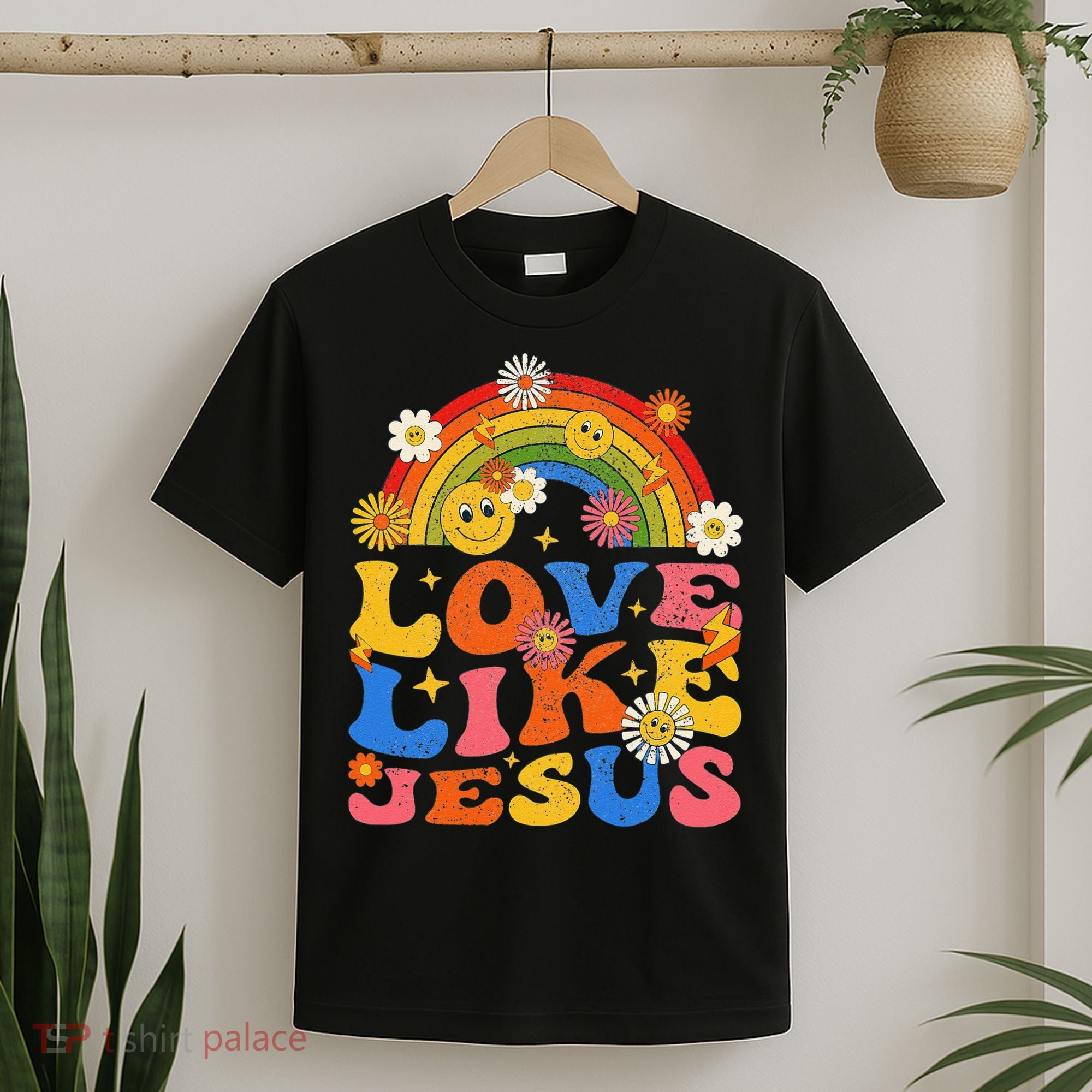 Love Like Jesus Positive Catholic Preppy Retro Christian T-Shirt
