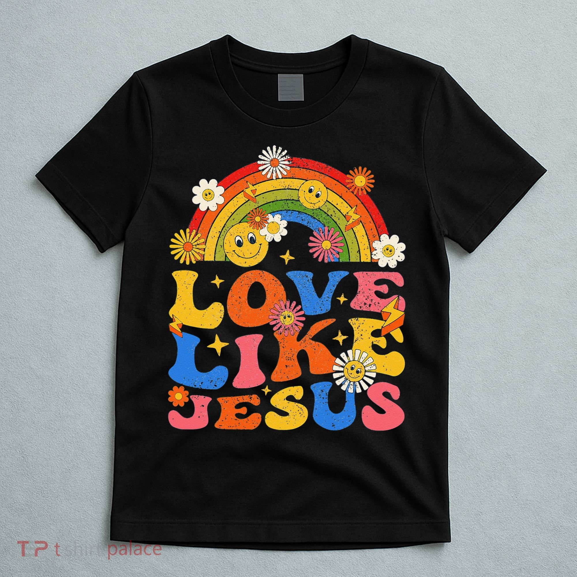 Love Like Jesus Positive Catholic Preppy Retro Christian T-Shirt