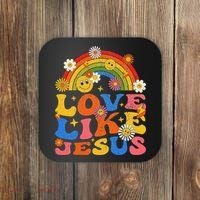 Love Like Jesus Positive Catholic Preppy Retro Christian Coaster thumb 0
