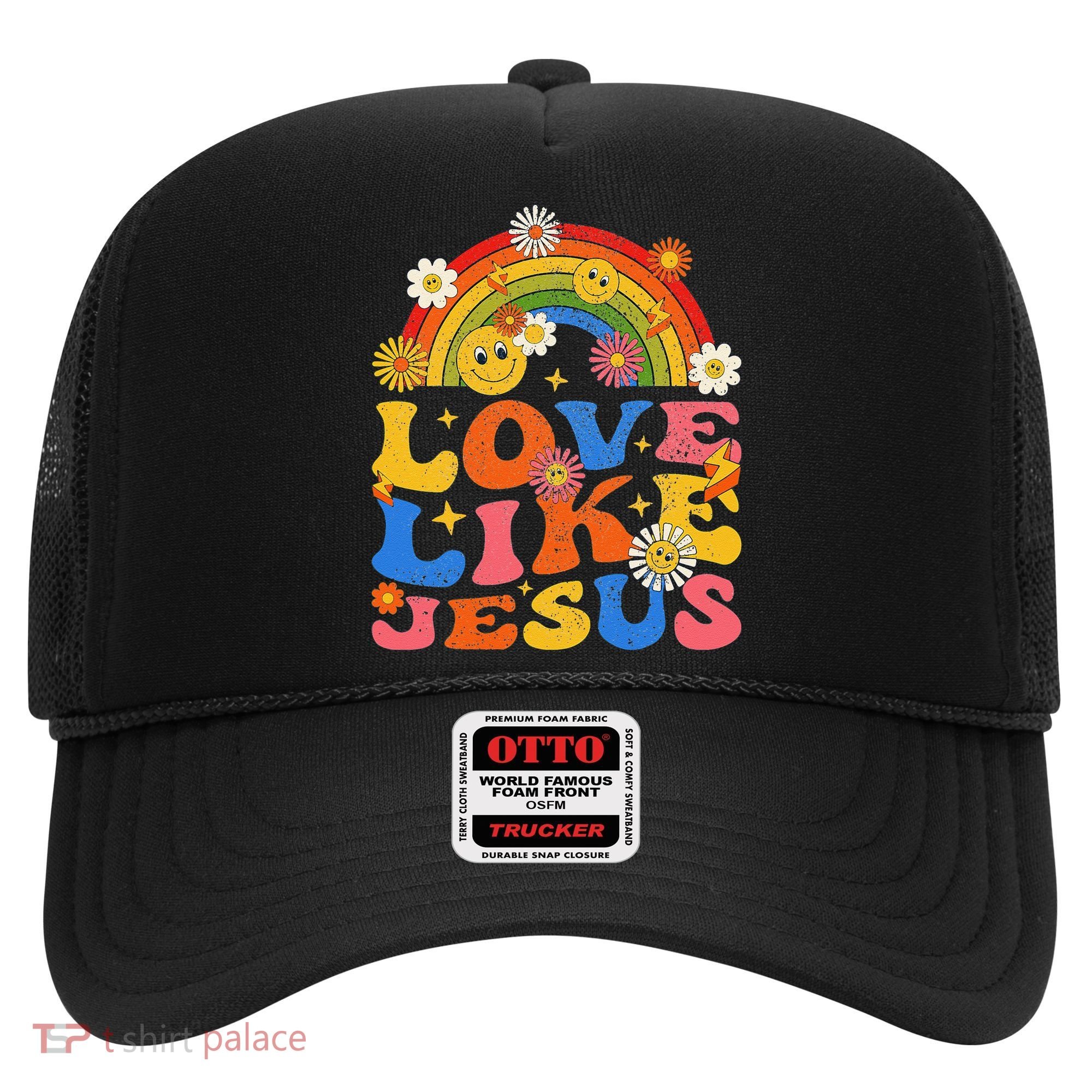 Love Like Jesus Positive Catholic Preppy Retro Christian Hat