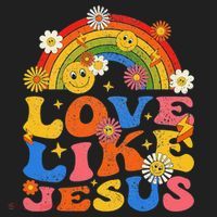Love Like Jesus Positive Catholic Preppy Retro Christian Hat thumb 2