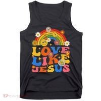 Love Like Jesus Positive Catholic Preppy Retro Christian Tank Top thumb 0