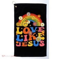 Love Like Jesus Positive Catholic Preppy Retro Christian Golf Towel thumb 0