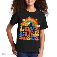 Love Like Jesus Positive Catholic Preppy Retro Christian Kids T-Shirt thumb 2