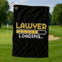 Lawyer Loading Judge Law Justice Attorney Lawyer Golf Towel thumb 1