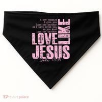 Love Like Jesus John 13:34 USA-Made Doggie Bandana thumb 0