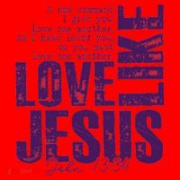 Love Like Jesus John 13:34 Santa Hat thumb 1