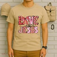 Love Like Jesus Coquette Bow Valentine Day Girl Women T-Shirt thumb 6