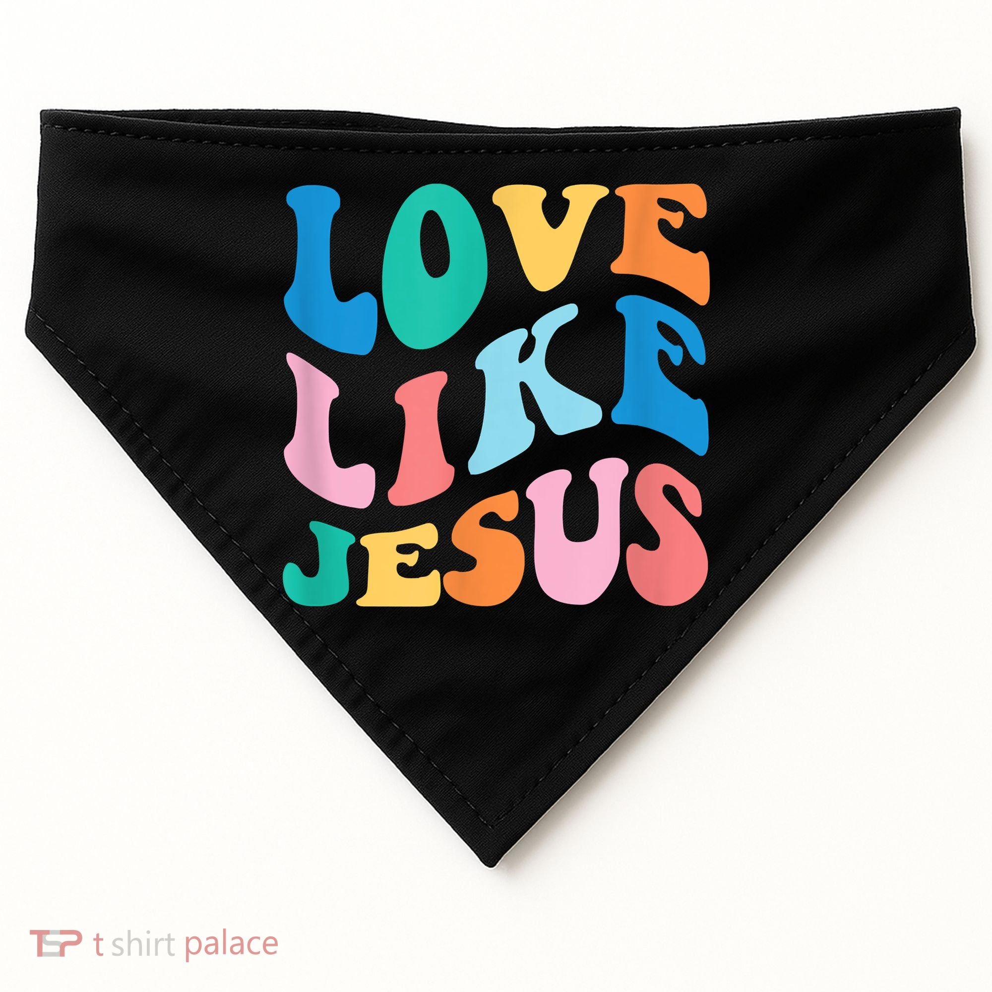 Love Like Jesus Graphic Tee USA-Made Doggie Bandana