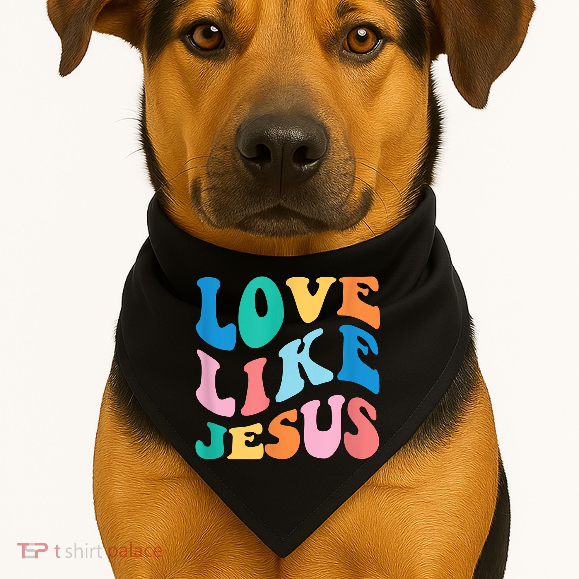 Love Like Jesus Graphic Tee USA-Made Doggie Bandana