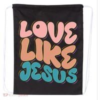 Love Like Jesus Drawstring Bag thumb 0
