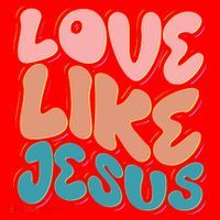 Love Like Jesus Santa Hat thumb 1