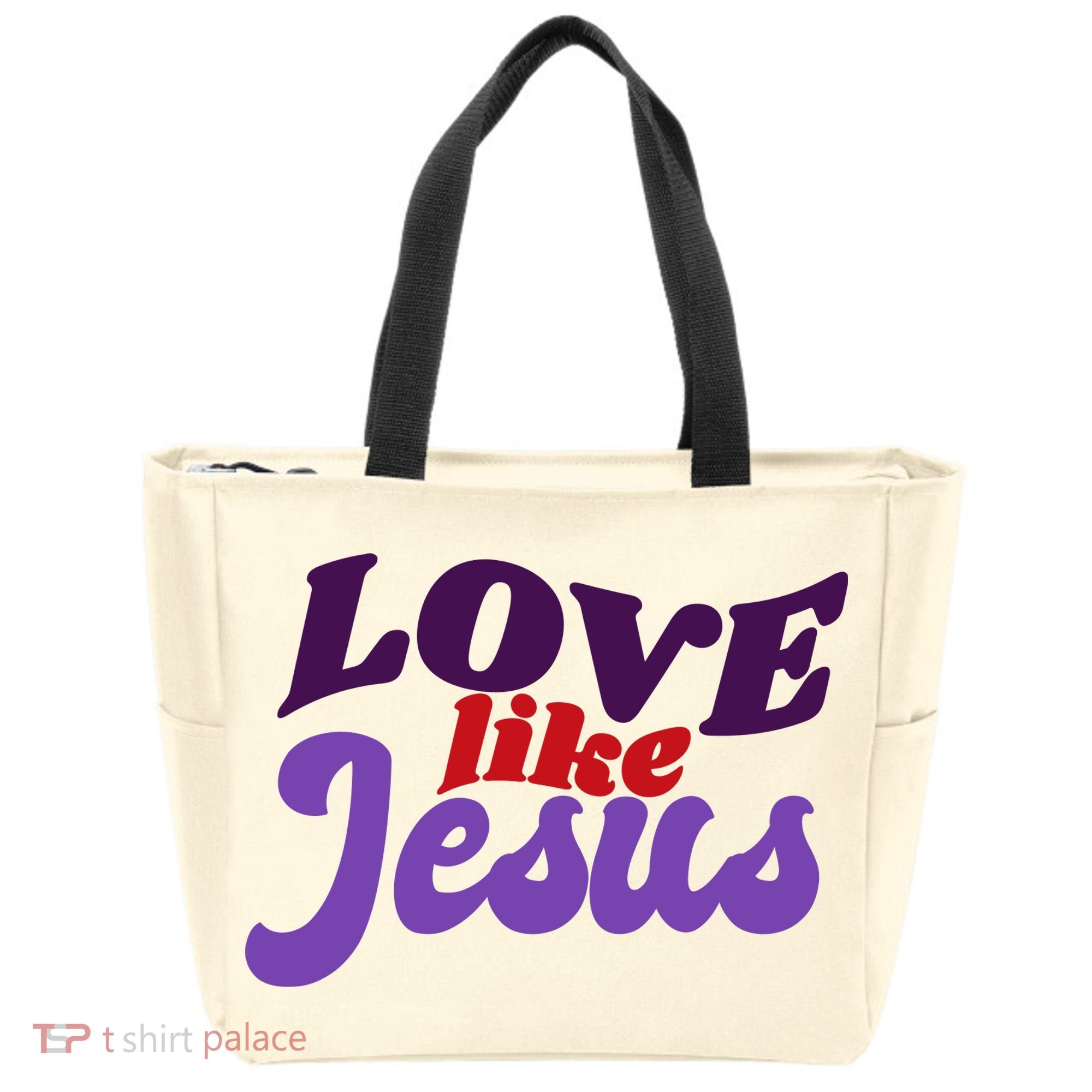 Love Like Jesus Retro Tote Bag