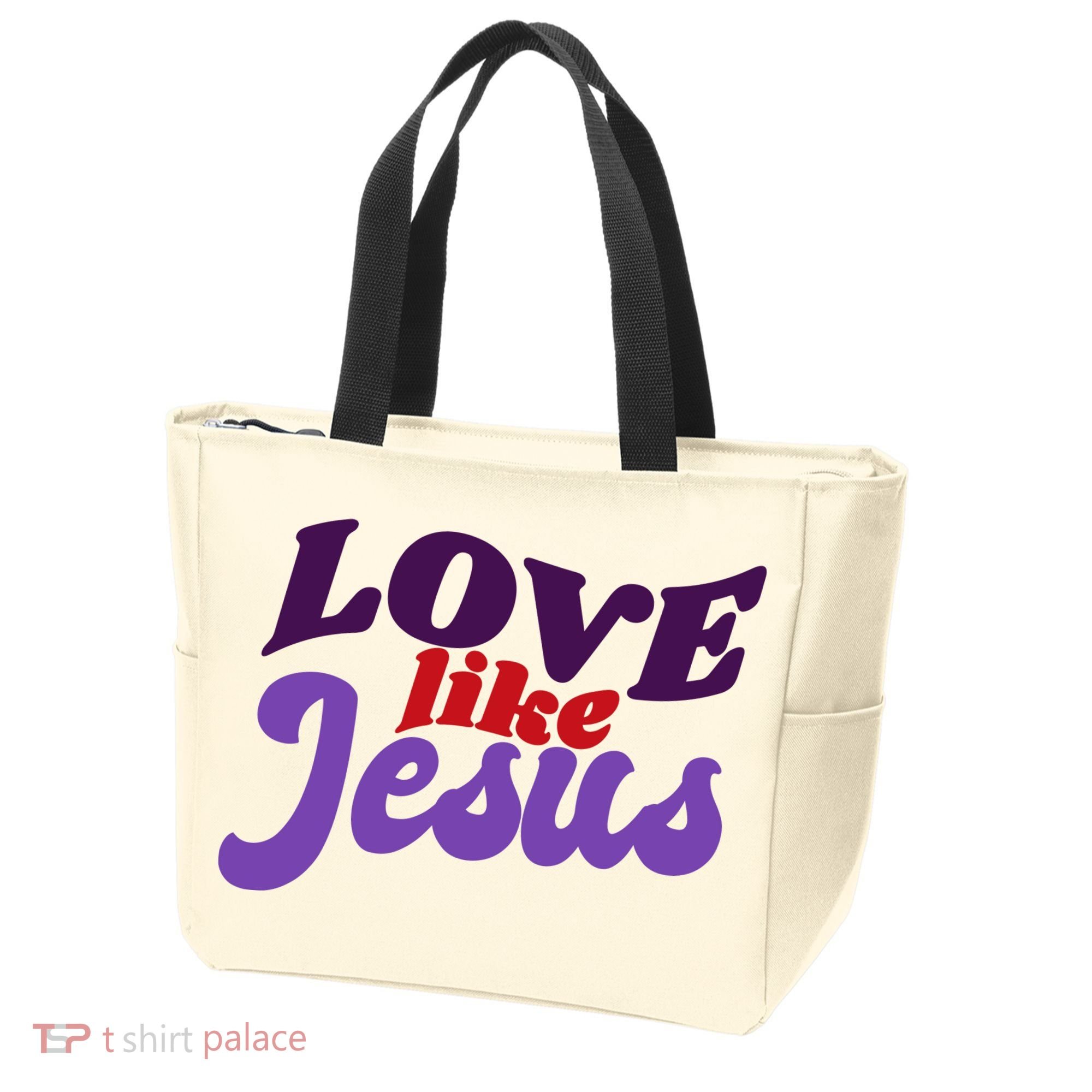 Love Like Jesus Retro Tote Bag