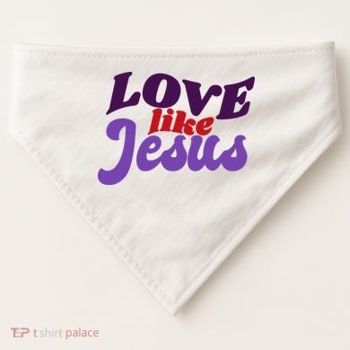 Love Like Jesus Retro USA-Made Doggie Bandana