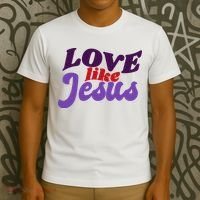 Love Like Jesus Retro T-Shirt thumb 3