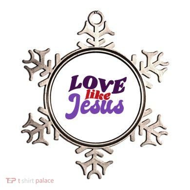 Love Like Jesus Retro Ornament