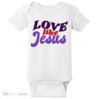 Love Like Jesus Retro Baby Bodysuit thumb 0
