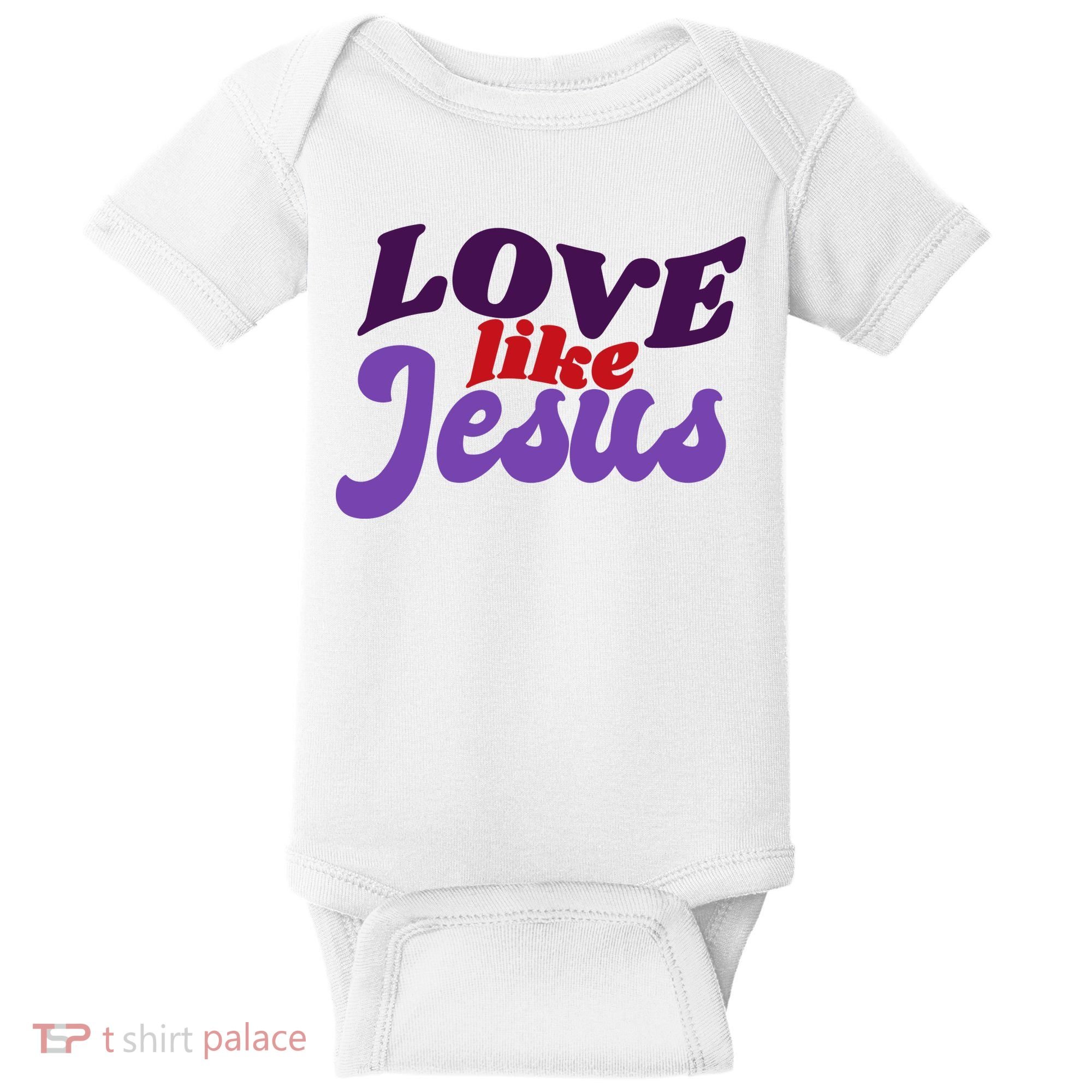 Love Like Jesus Retro Baby Bodysuit