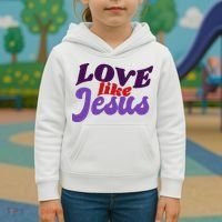 Love Like Jesus Retro Kids Hoodie thumb 3