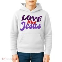 Love Like Jesus Retro Kids Hoodie thumb 4