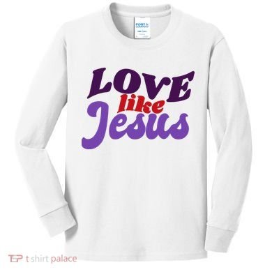 Love Like Jesus Retro Kids Long Sleeve Shirt