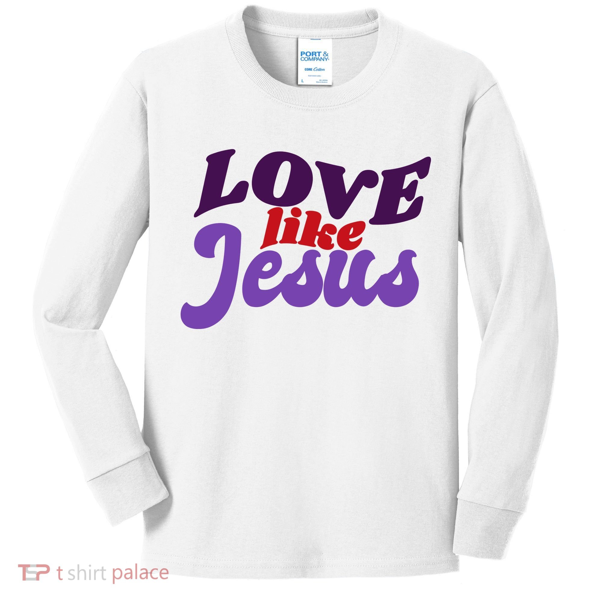 Love Like Jesus Retro Kids Long Sleeve Shirt