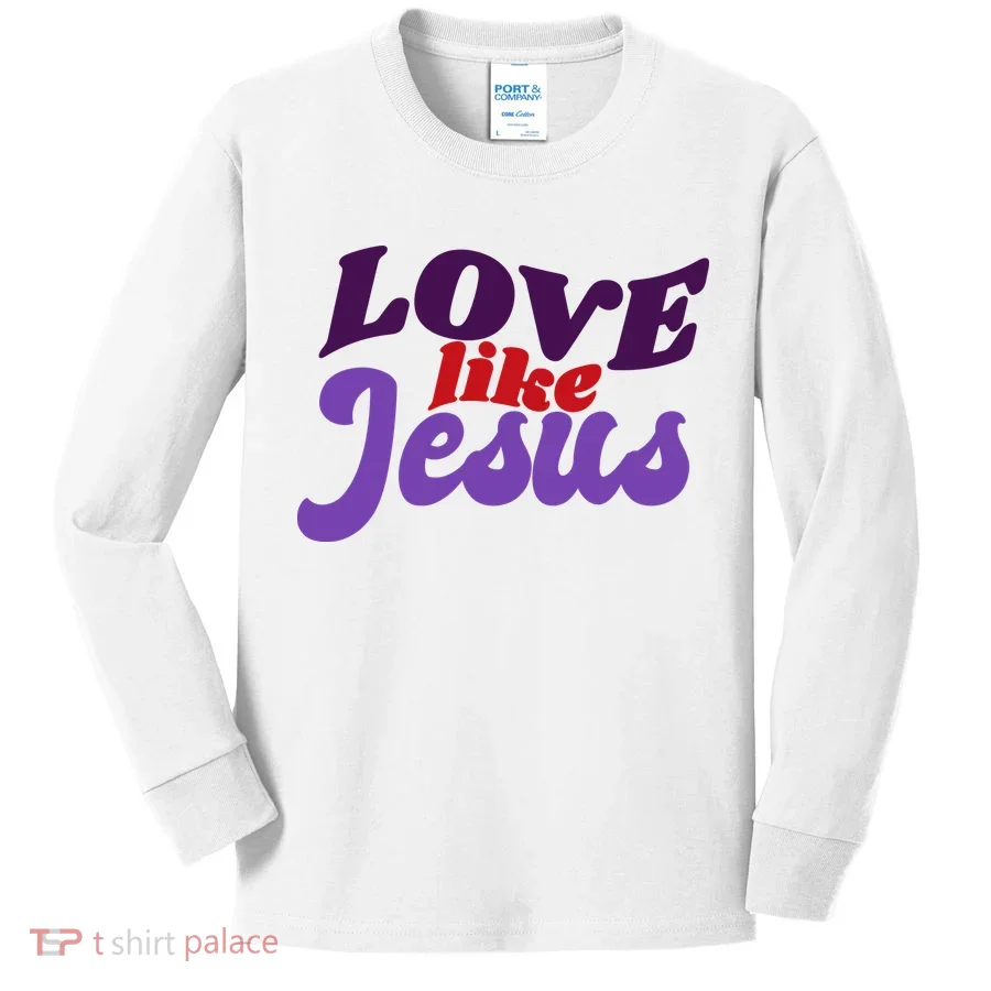 Love Like Jesus Retro Kids Long Sleeve Shirt