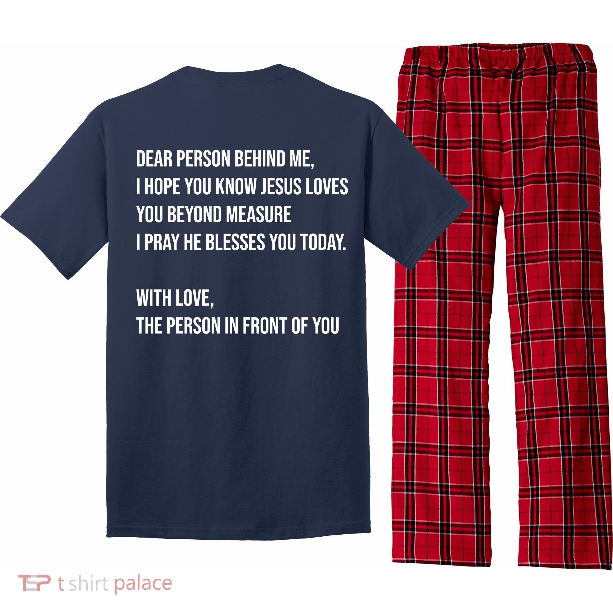 Love Like Jesus Dear Person Behind Me Christian Pajama Set