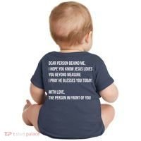 Love Like Jesus Dear Person Behind Me Christian Baby Bodysuit thumb 1