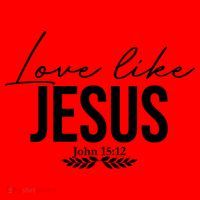 Love Like Jesus Dear Person Behind Me Christian Santa Hat thumb 2