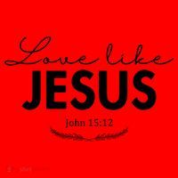 Love Like Jesus John 15:12 Christianity Santa Hat thumb 1