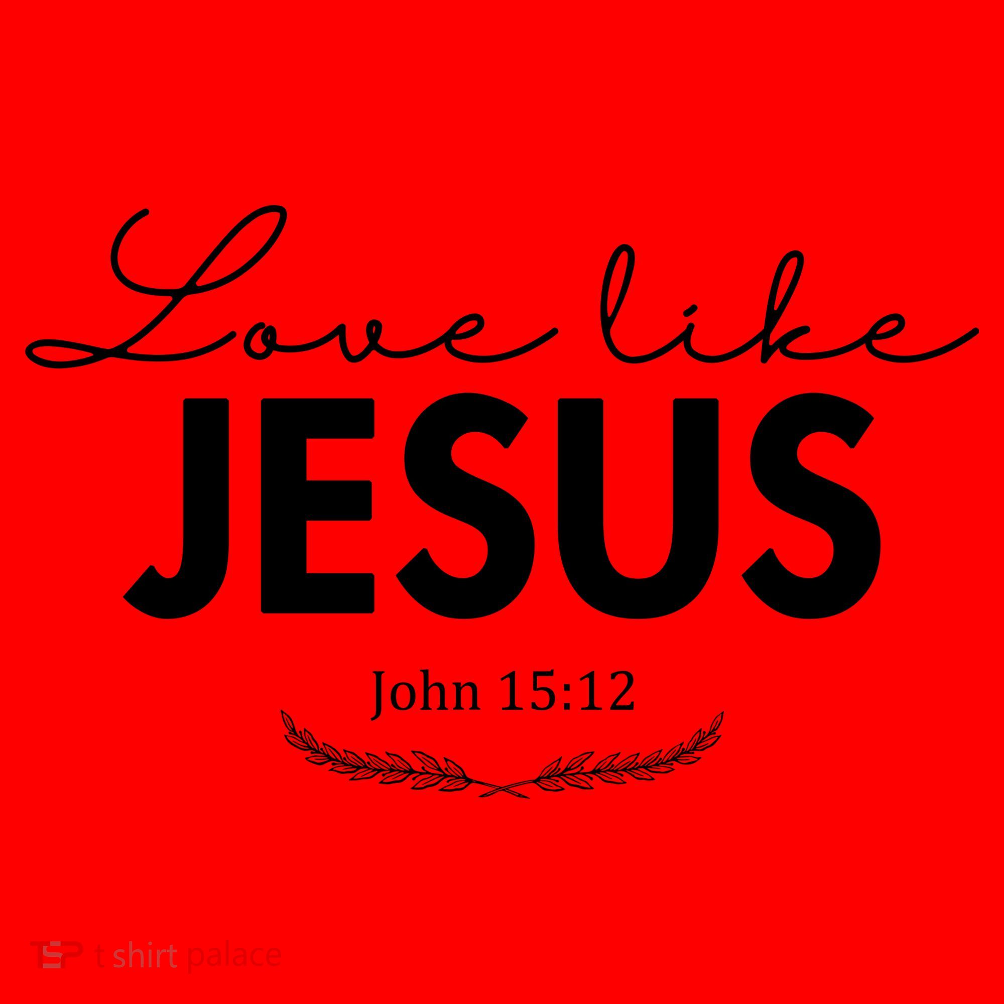 Love Like Jesus John 15:12 Christianity Santa Hat