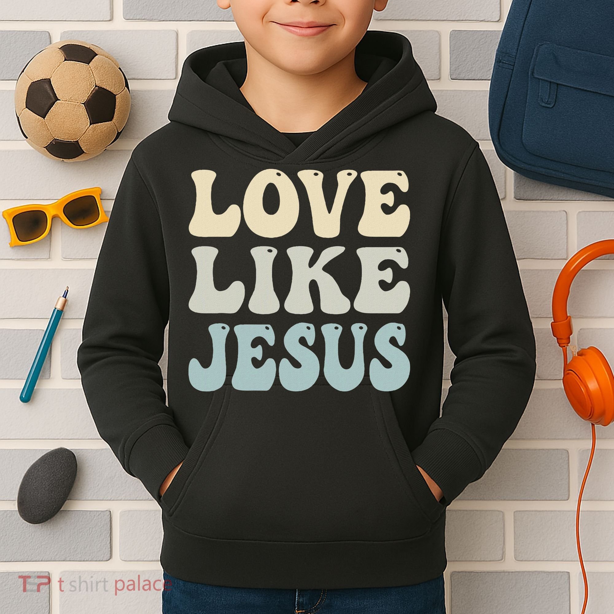 Love Like Jesus Trendy Kids Hoodie