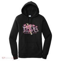 Love Like Jesus ValentineS Day Hearts Christian Bible Cute Gift Women's Hoodie thumb 0