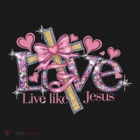 Love Like Jesus ValentineS Day Hearts Christian Bible Cute Gift Women's Hoodie thumb 2