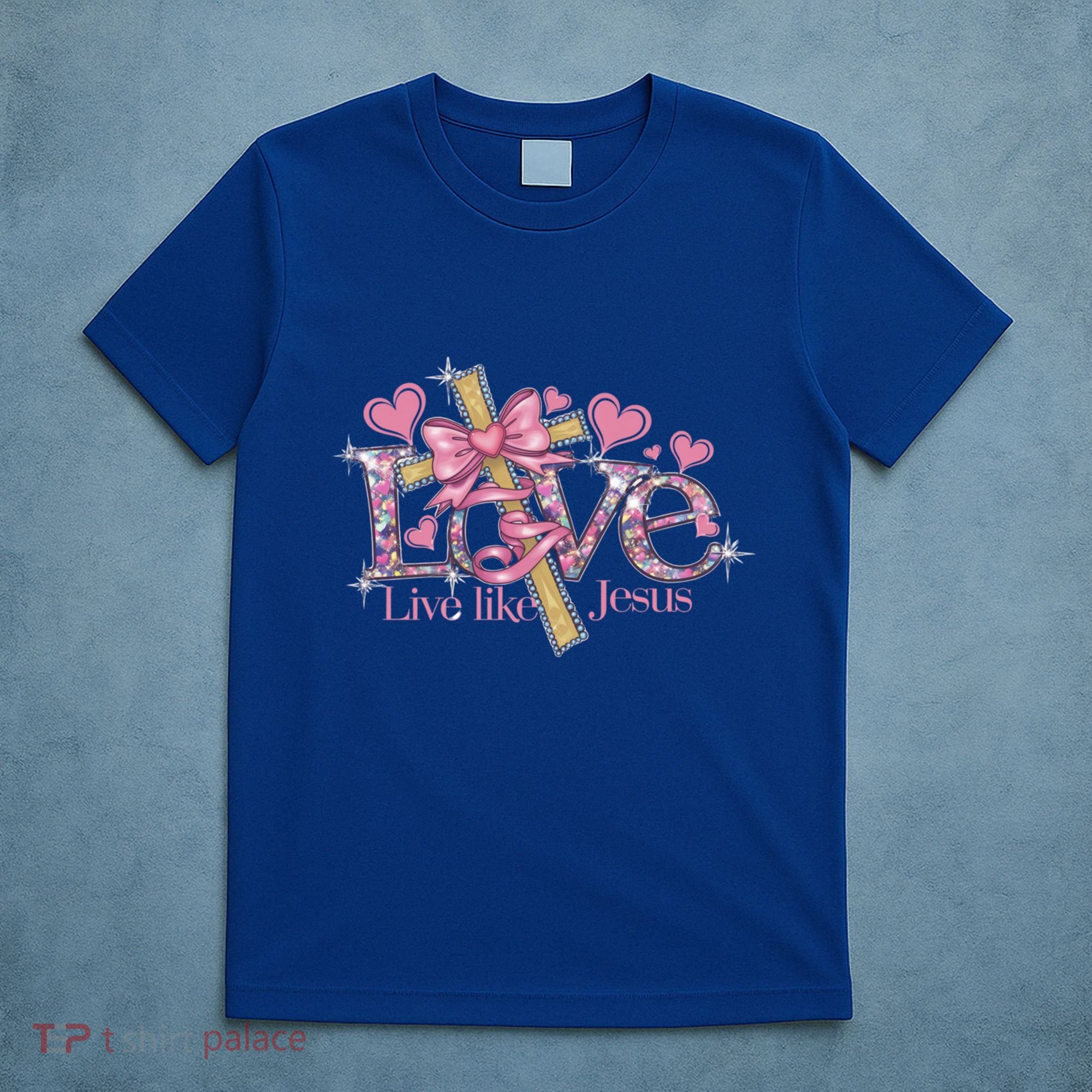 Love Like Jesus ValentineS Day Hearts Christian Bible Cute Gift T-Shirt