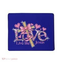 Love Like Jesus ValentineS Day Hearts Christian Bible Cute Gift Mousepad thumb 0