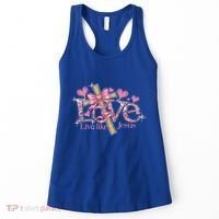 Love Like Jesus ValentineS Day Hearts Christian Bible Cute Gift Women's Tank Top thumb 0