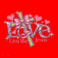 Love Like Jesus ValentineS Day Hearts Christian Bible Cute Gift Santa Hat thumb 1