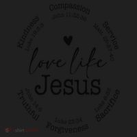 Love Like Jesus Positive Catholic Preppy Retro Christian Women's Sweatshirt thumb 2