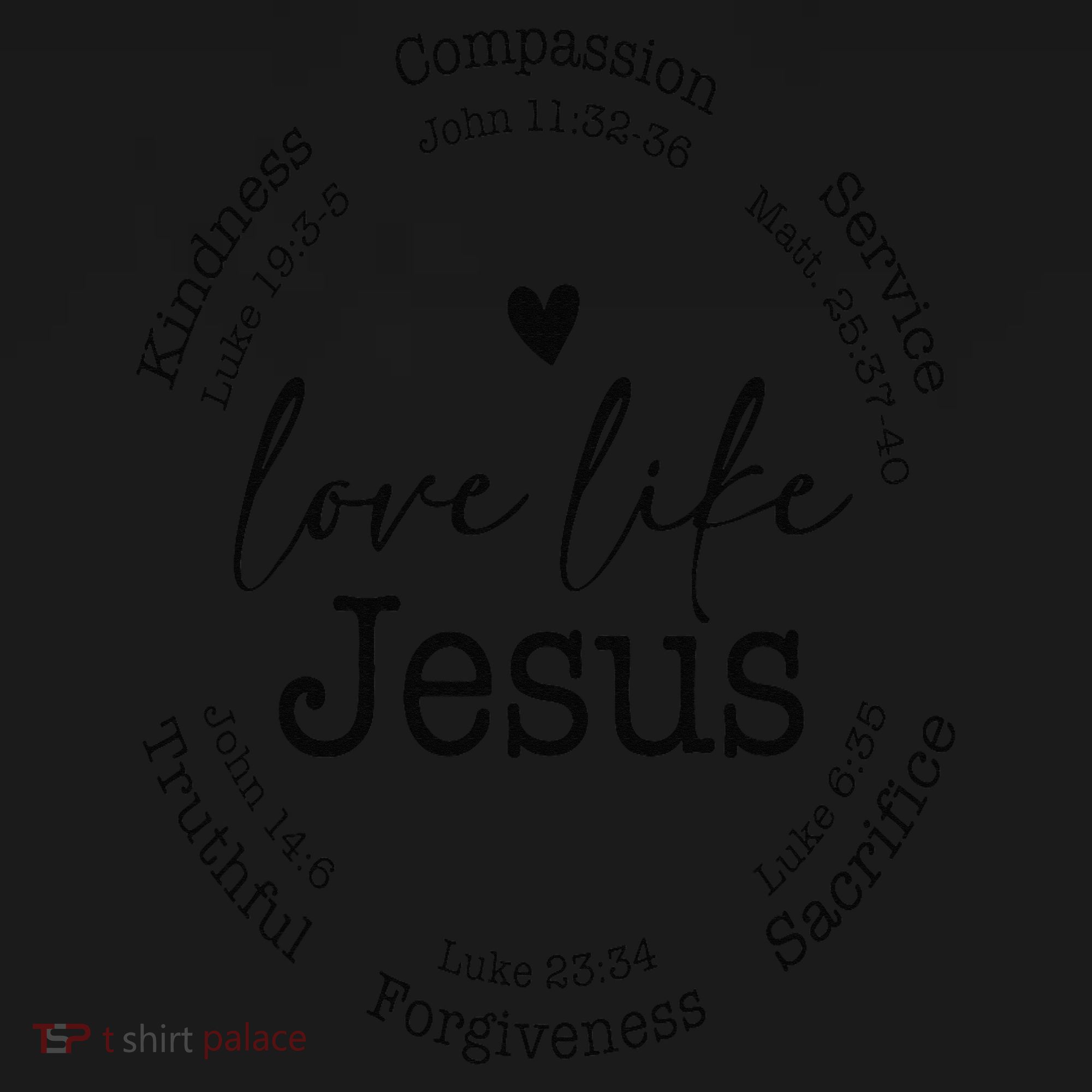 Love Like Jesus Positive Catholic Preppy Retro Christian Tote Bag