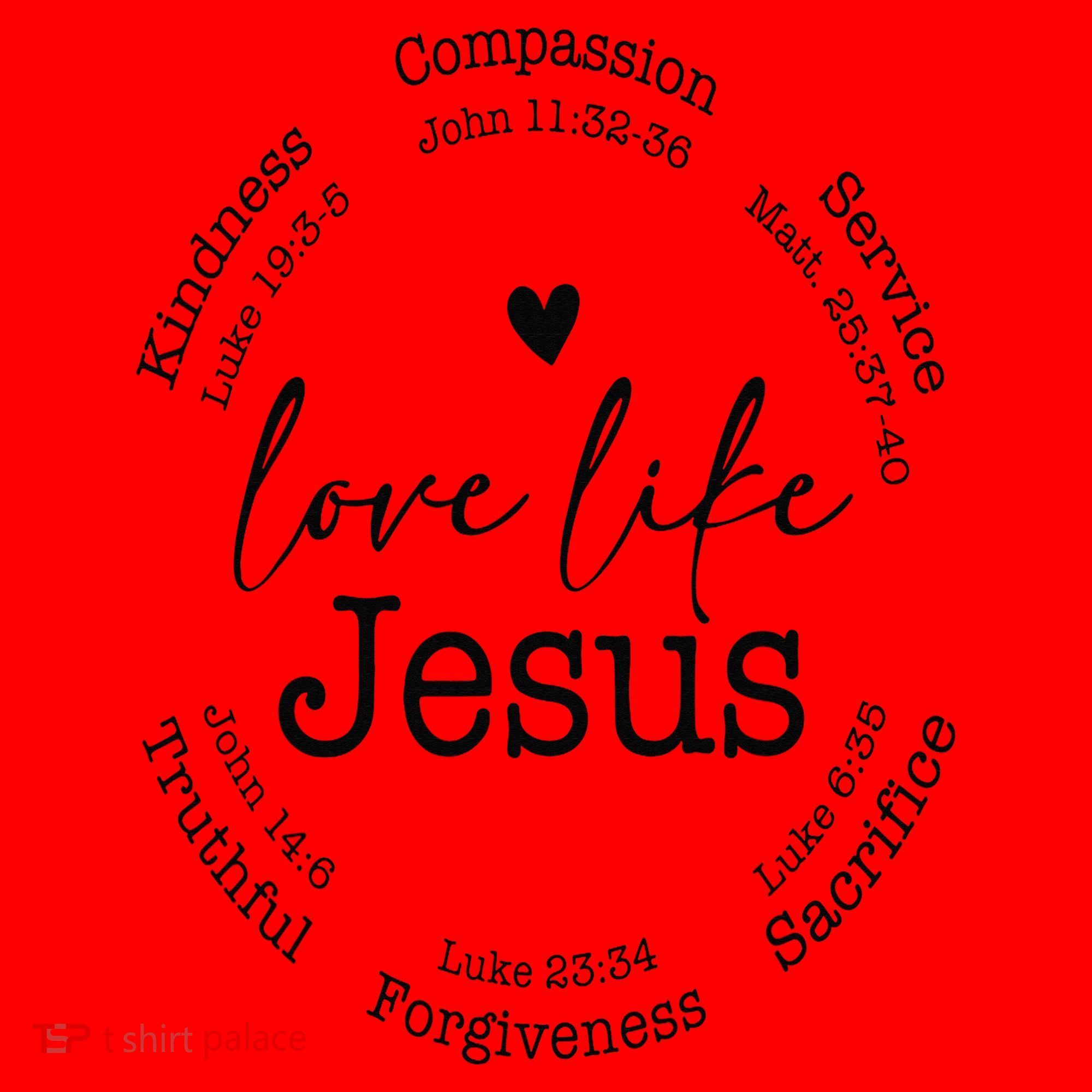 Love Like Jesus Positive Catholic Preppy Retro Christian Santa Hat