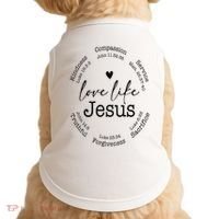 Love Like Jesus Positive Catholic Preppy Retro Christian Doggie Tank thumb 0