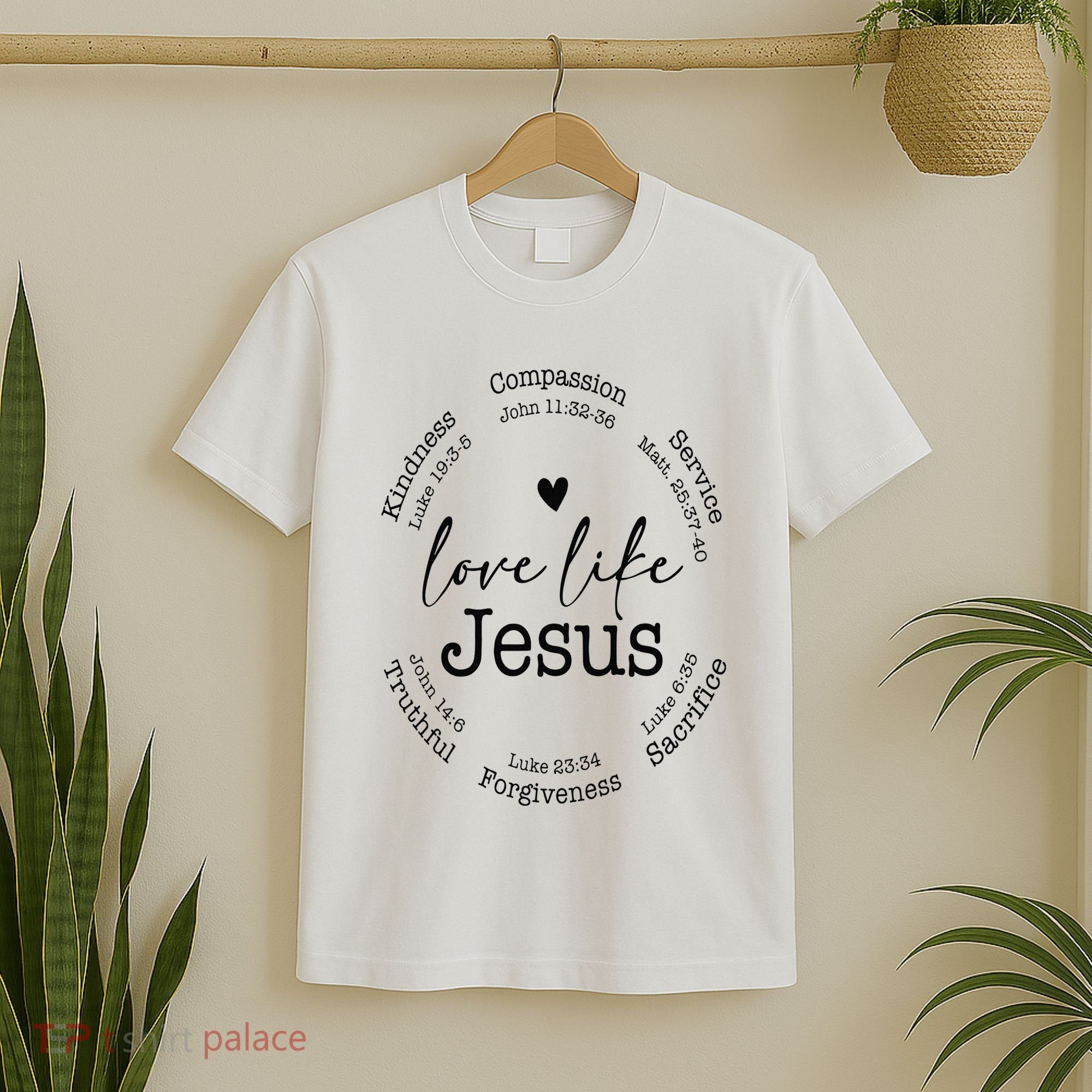 Love Like Jesus Positive Catholic Preppy Retro Christian T-Shirt