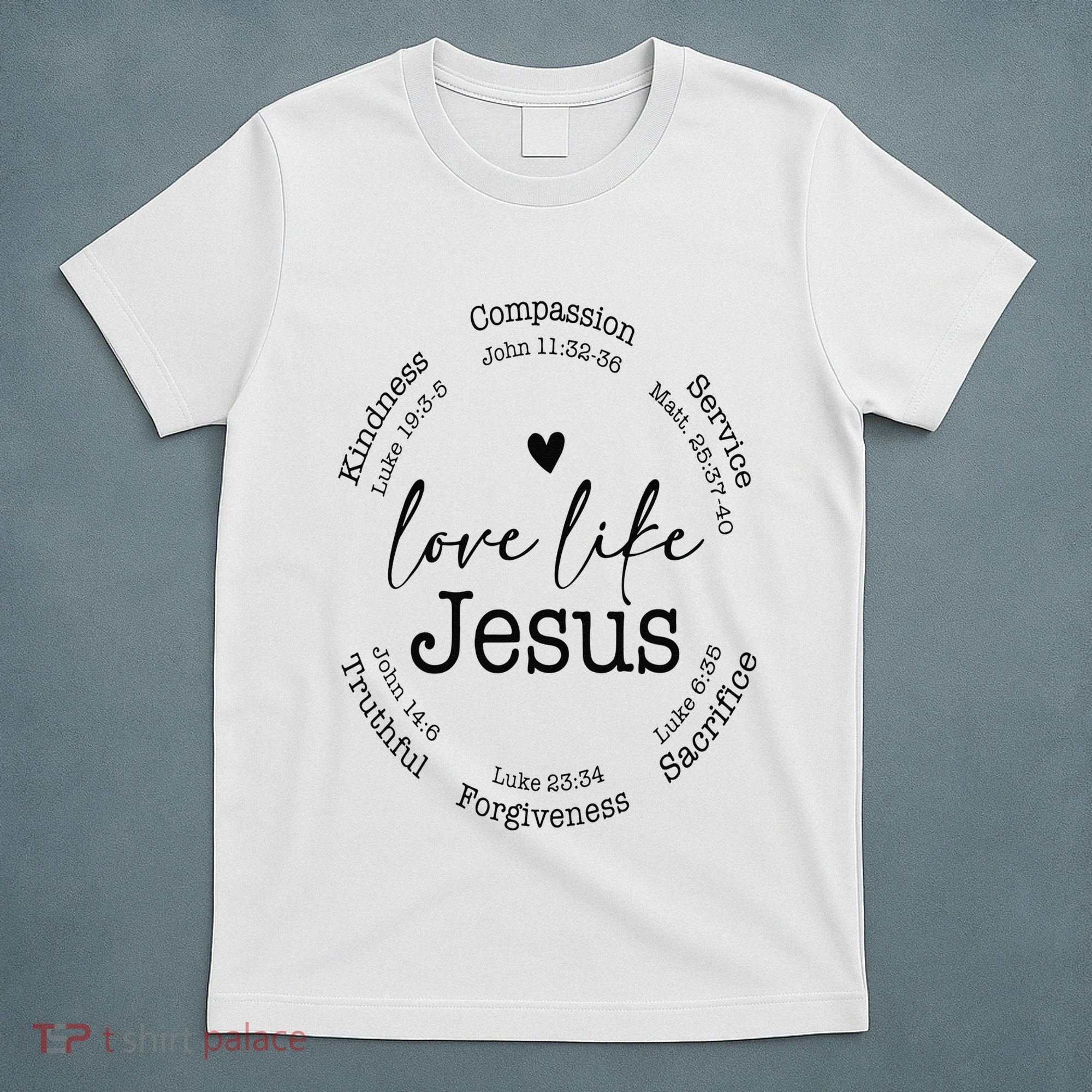 Love Like Jesus Positive Catholic Preppy Retro Christian T-Shirt